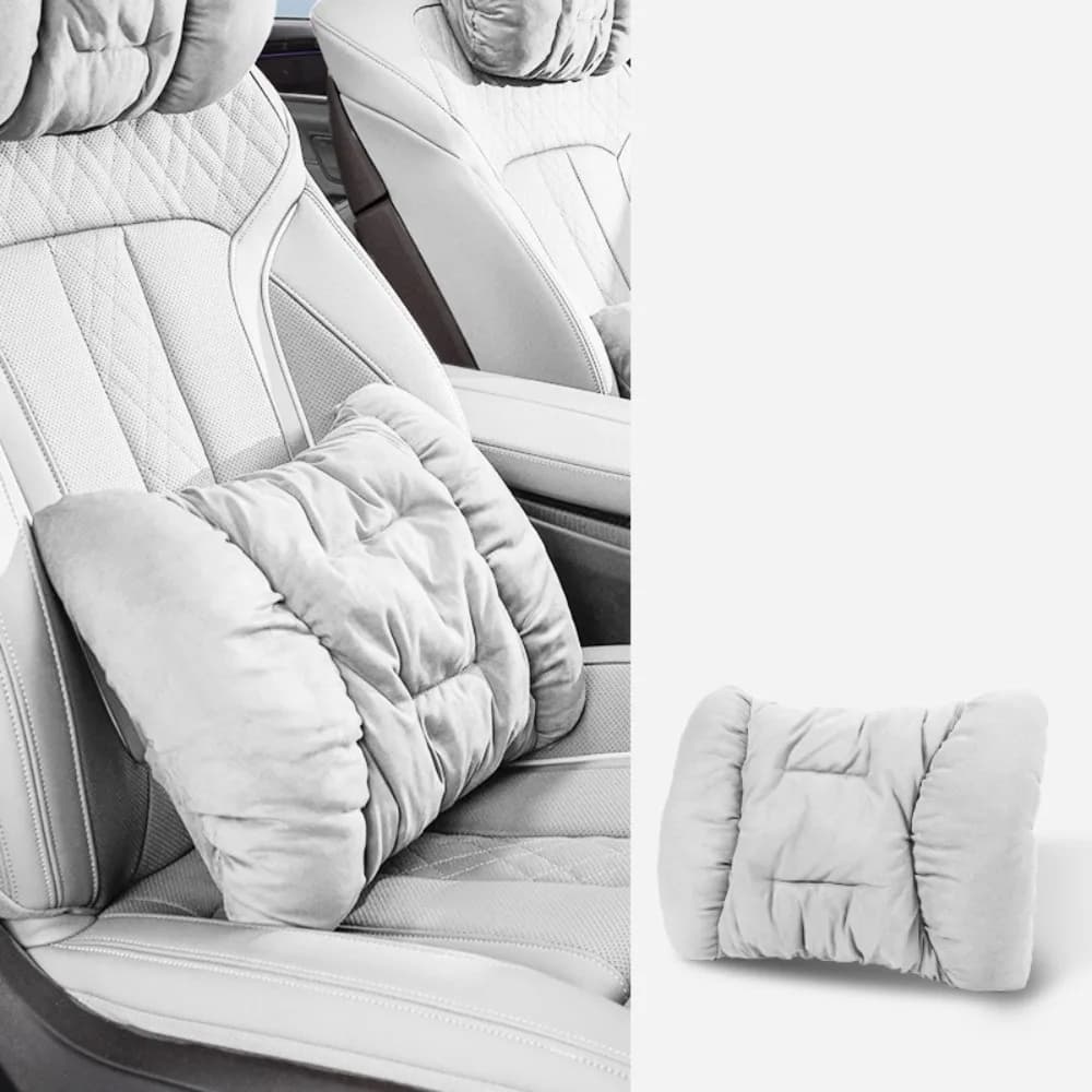 Warmth Car Seat Neck Rest Pillow Comfort Universal Winter Plush Car Headrest Suede Soft Lumbar Pillow Support