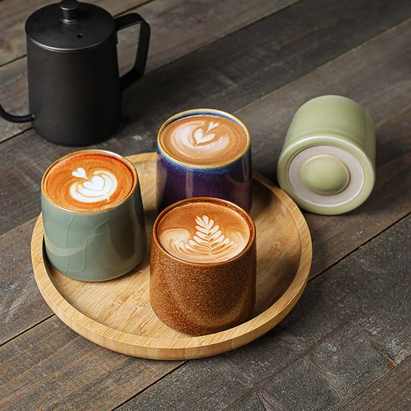 Tazza in Ceramica con Spinner Antistress, Tazza da Espresso con Giocattolo Rotante, Gioco Sensoriale da Scrivania, Regalo Creativo Unico