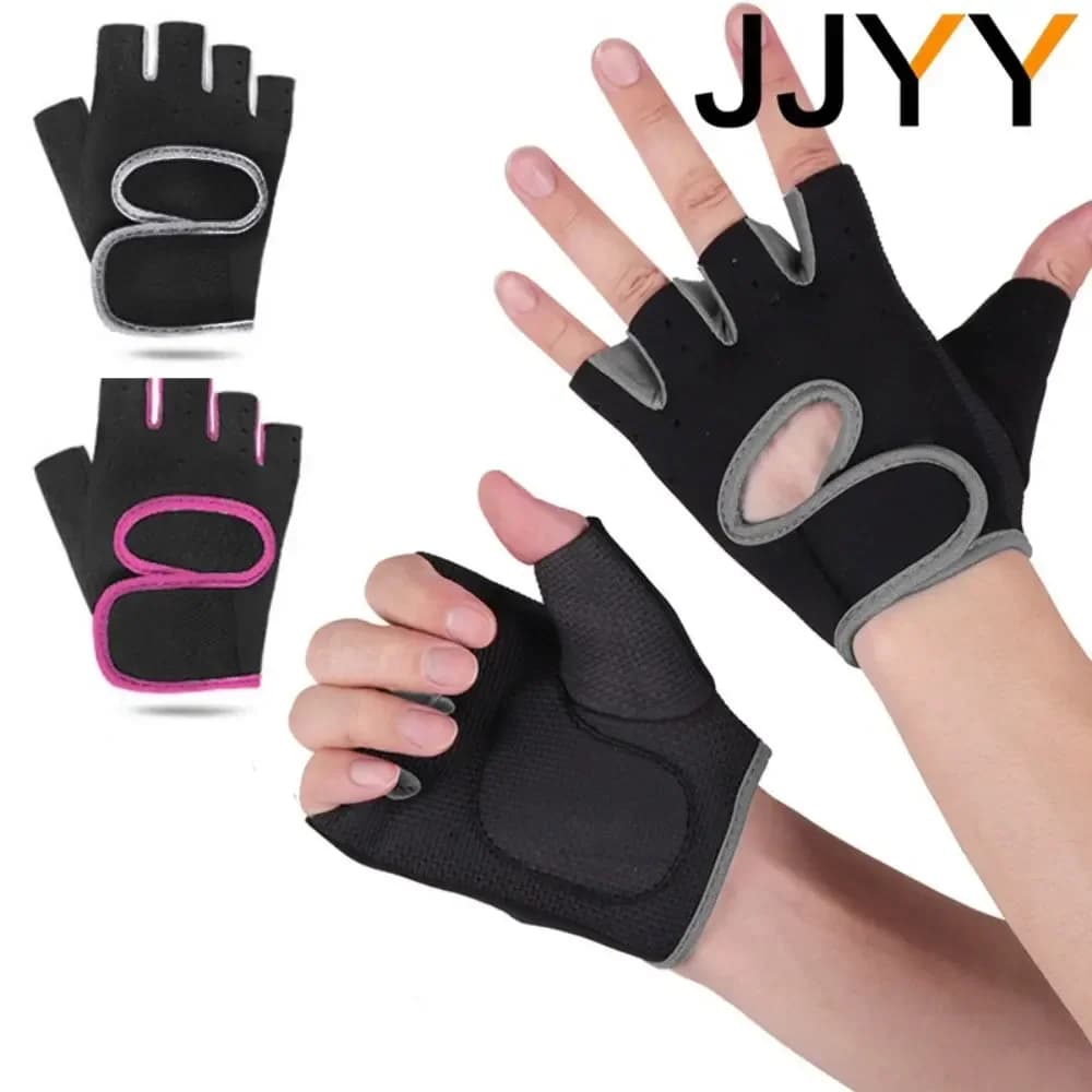 Weightlifting Gloves Non-slip Fitness Training Gloves with Half Fins Man Woman Breathable Cycling Gloves for Gym Bodybuilding