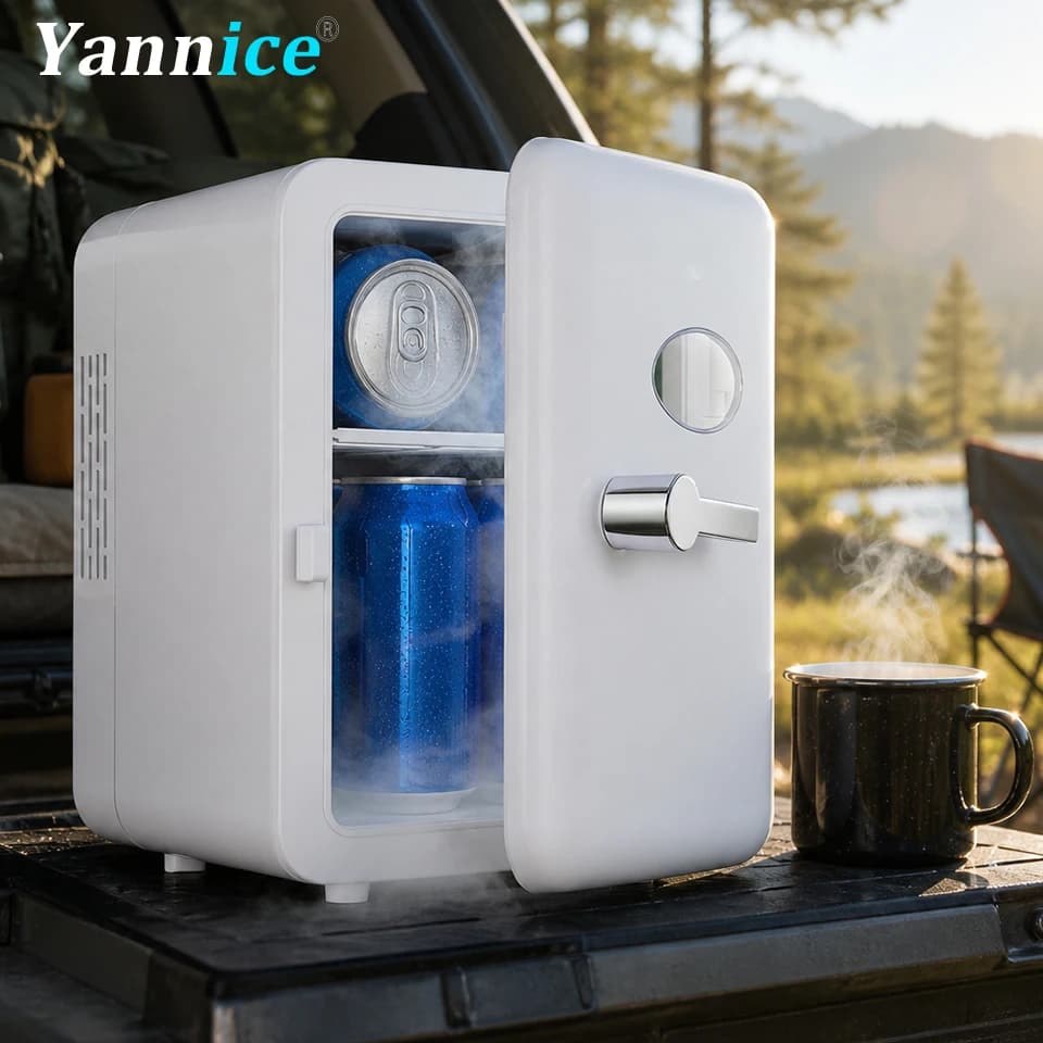 Mini Frigo Portatile 4L per Auto e Casa, Frigorifero Doppio Uso Caldo/Freddo per Cosmetici, Trucchi e Cura della Pelle, Ideale per Viaggi
