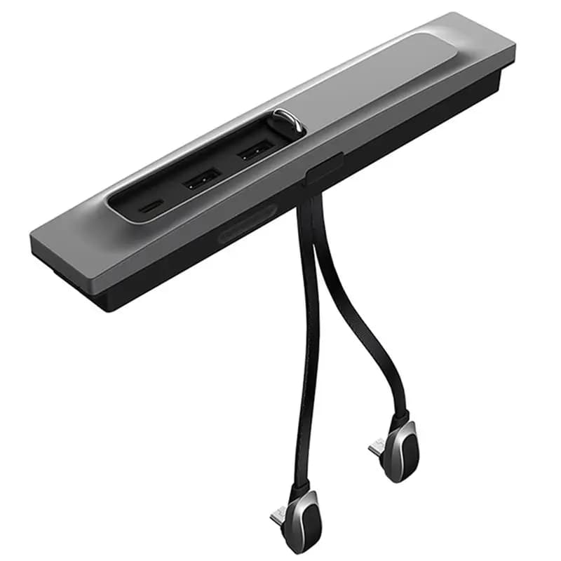 Nuovo Hub USB Intelligente per Tesla Model 3/Y 2021-2022, Stazione di Ricarica Rapida, Splitter Alimentato per Interni Auto