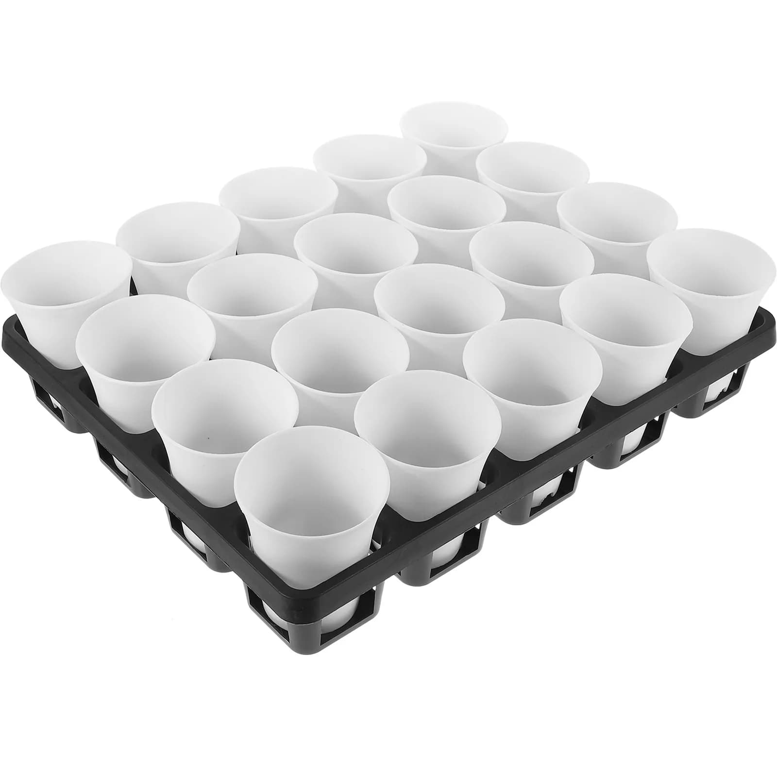 1 set of multipurpose plastic nursery vessels with lid, smooth surface, reusable containers for germination of oily plants and flowers