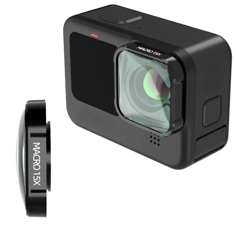 Filtro obiettivo Macro 15X HD per Gopro Hero 13 12 11 10 9 Accessori per action camera neri