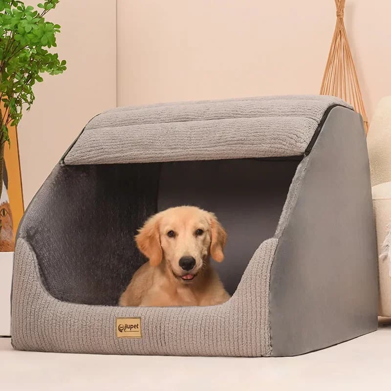 Cuccia invernale calda per cani di taglia media e grande Golden Retriever Letto per cuccia per cani chiuso rimovibile e lavabile Villa Nido per gatti Letto per animali domestici