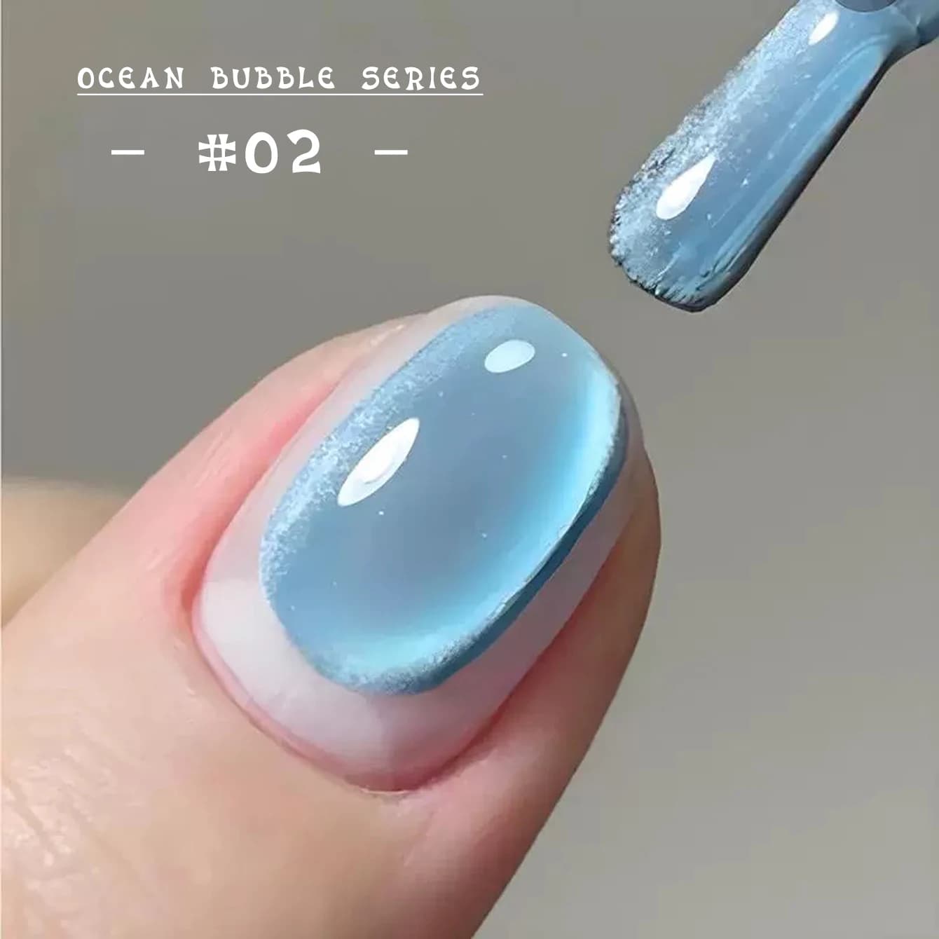 MIANEL 12ML Smalto Semipermanente Gel Effetto Occhio di Gatto con Perle di Vetro Rosa Acqua Oro Oceano 2026 Nuove Unghie Estive Unghie Blu Accessori Unghie 1-7pz