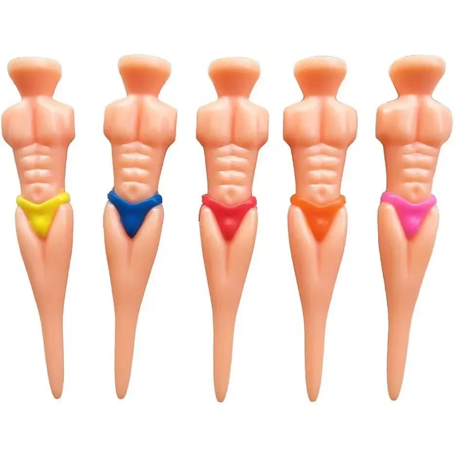 Tee da Golf 10 Pezzi Colore Casuale Modello Bikini Maschile Muscoloso Fitness Creativo Tee GKS002