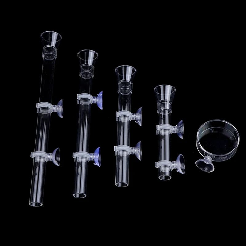Transparent Acrylic Aquarium Feeding Tube Dish Fish Tank Shrimp Snail Food Bowl Aquatic Pet Feeder Accessory