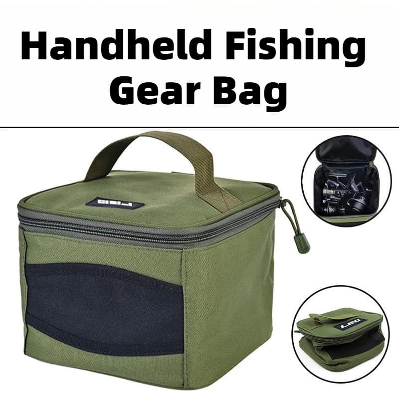 Oxford Cloth Fishing Tackle Bag Large Capacity Portable Handheld Storage Waterproof Fishing Reel Lure Hook Bait Gear Organizer