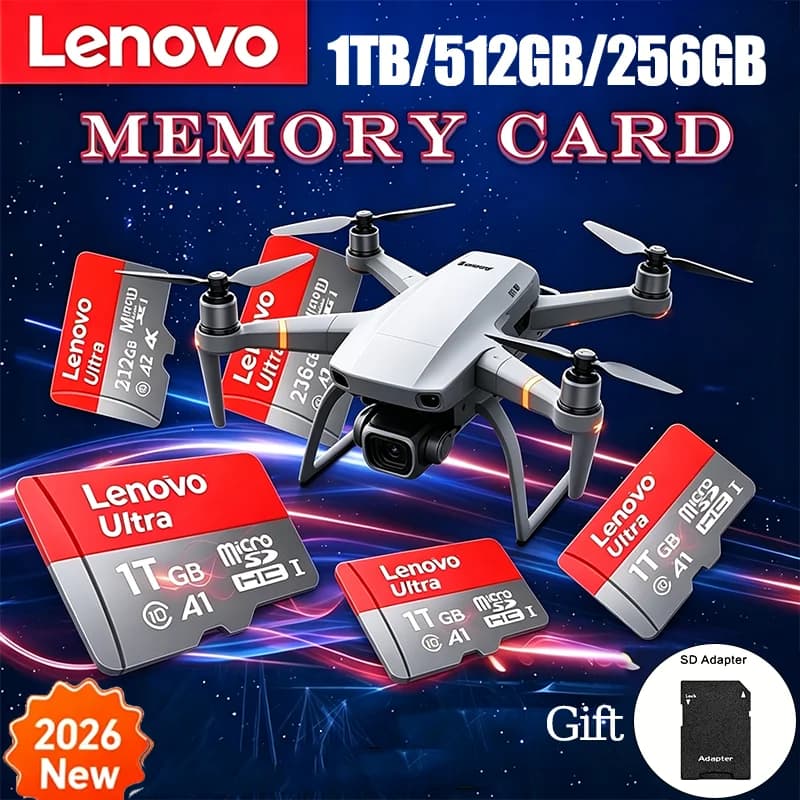 Lenovo Micro SD Card 1TB High Speed TF Flash Card Memory Card NEW 128GB 256GB 512GB U3 V60 8K Full HD For GoPro Action Camera