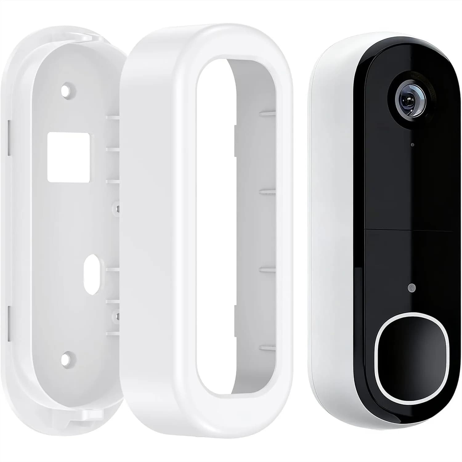 Supporto per Telecamera Campanello Senza Foratura per Arlo Video Doorbell 2K (2a Gen), Staffa Adesiva con Protezione Resistente alle Intemperie per