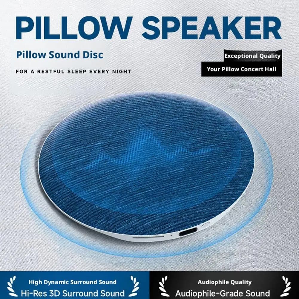 360 ° Altoparlante Bluetooth a Forma di Cuscino con Suono Surround per Dormire, Mini Altoparlante Portatile con Rumore Bianco e Timer, Ausilio Wireless per il Sonno
