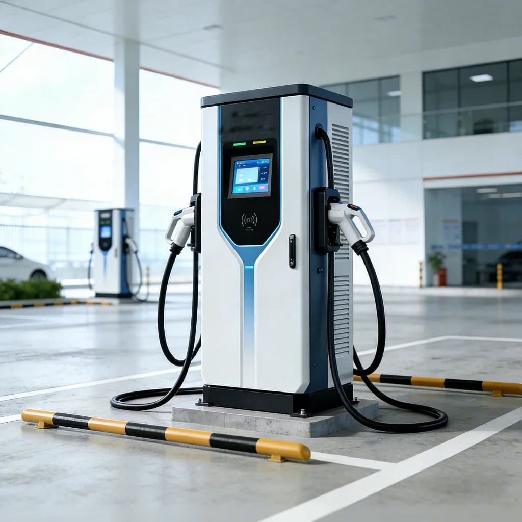 Caricatore Rapido DC Integrato CCS2, Stazione Compatta da 200kW per Parcheggi Sotterranei di Centri Commerciali