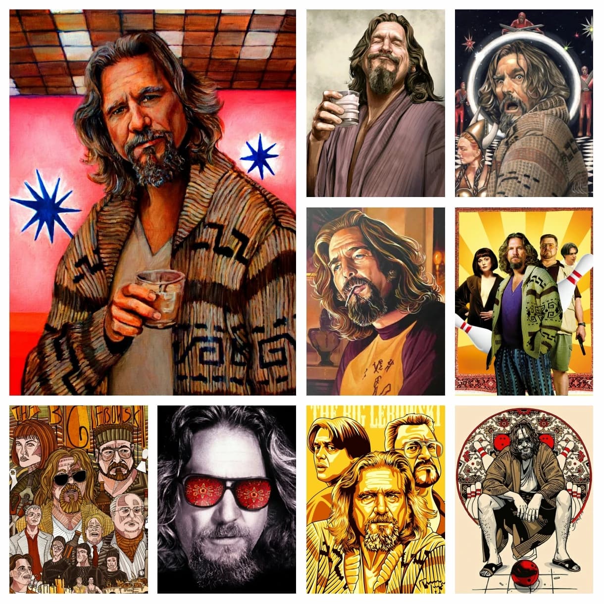 Full Drill The Big Lebowski Film Diamond Painting Movie Cross Stitch Embroidery Pictures Wall Art Mosaic Beads Craft Home Decor