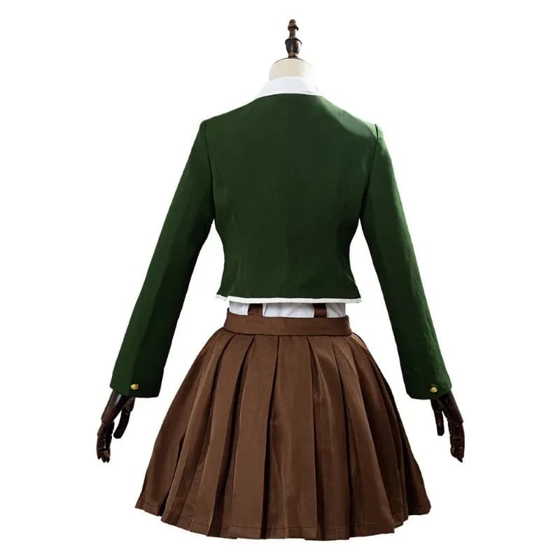 sisi 2233Anime Danganronpa Chihiro Fujisaki Costume Cosplay JK Uniform School Dresses Brown Pleated skirt set Halloween costumes f