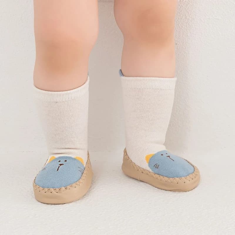 Scarpe da passeggio per neonati, antiscivolo, con suola morbida, a calzino, per bambini da 6 a 12 mesi, per uso interno ​