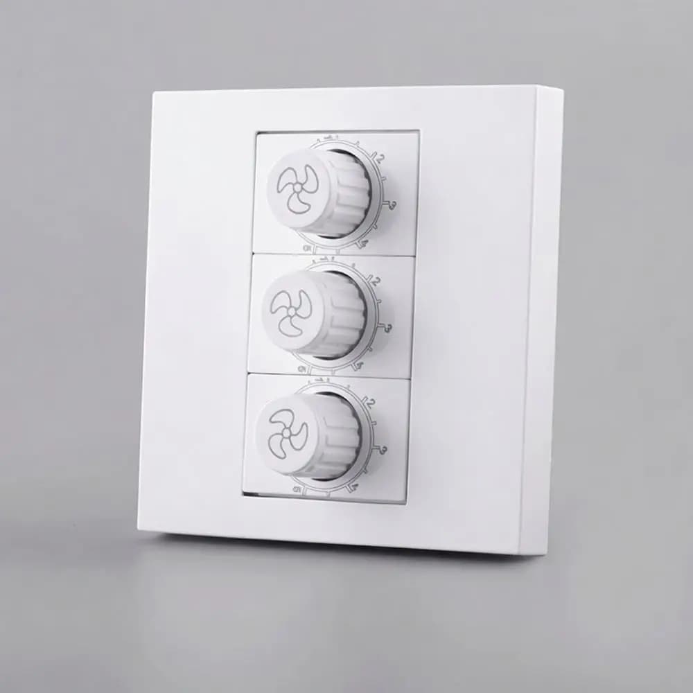Flush Mount Fan Speed Regulator Stepless Rotary Knob Switch For Ceiling Wall Fans Electric Ventilator Power Control Panel Device