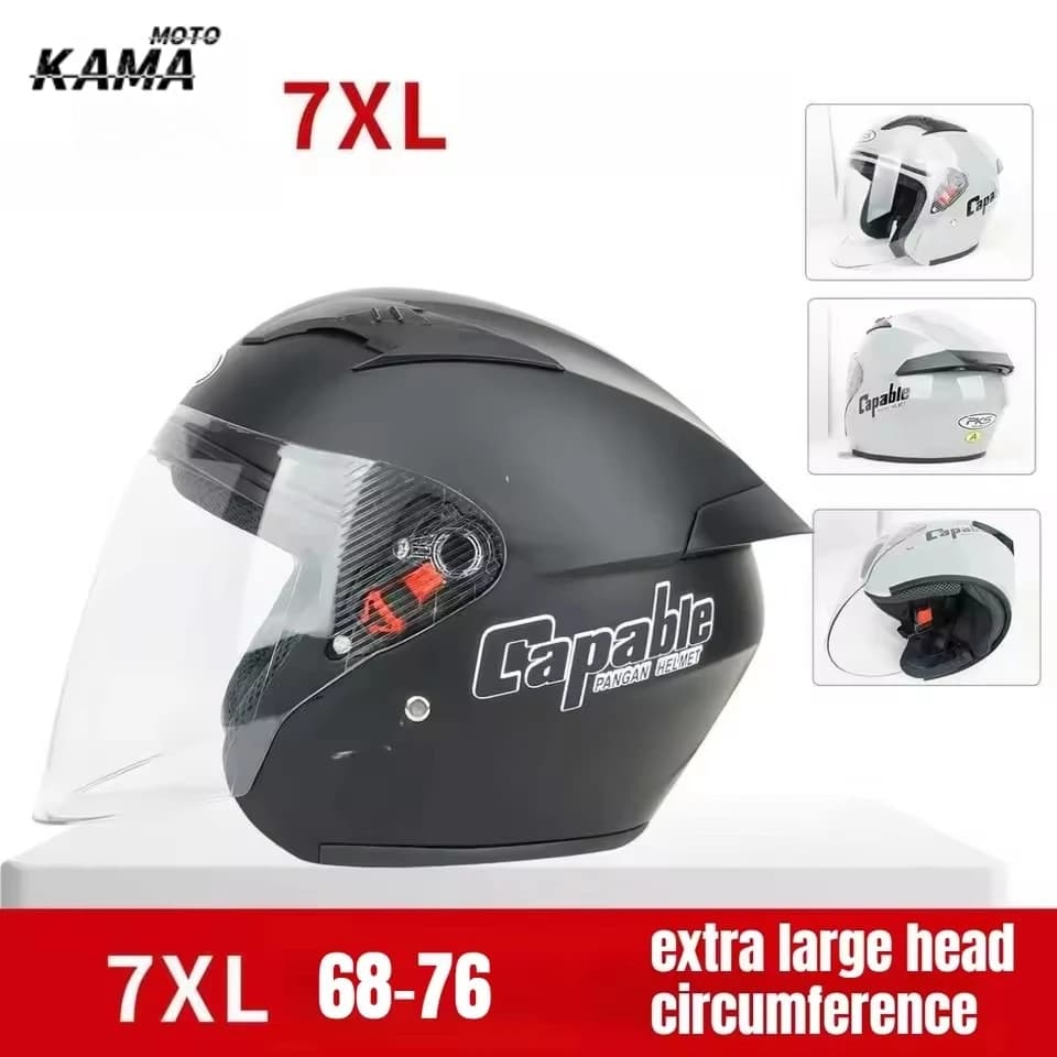 Men's Big Motorcycle Helmet, Extra Large 76cm, Double Visiera, Modular Openable, Integral, Anti-fog, for Road and Race Bike