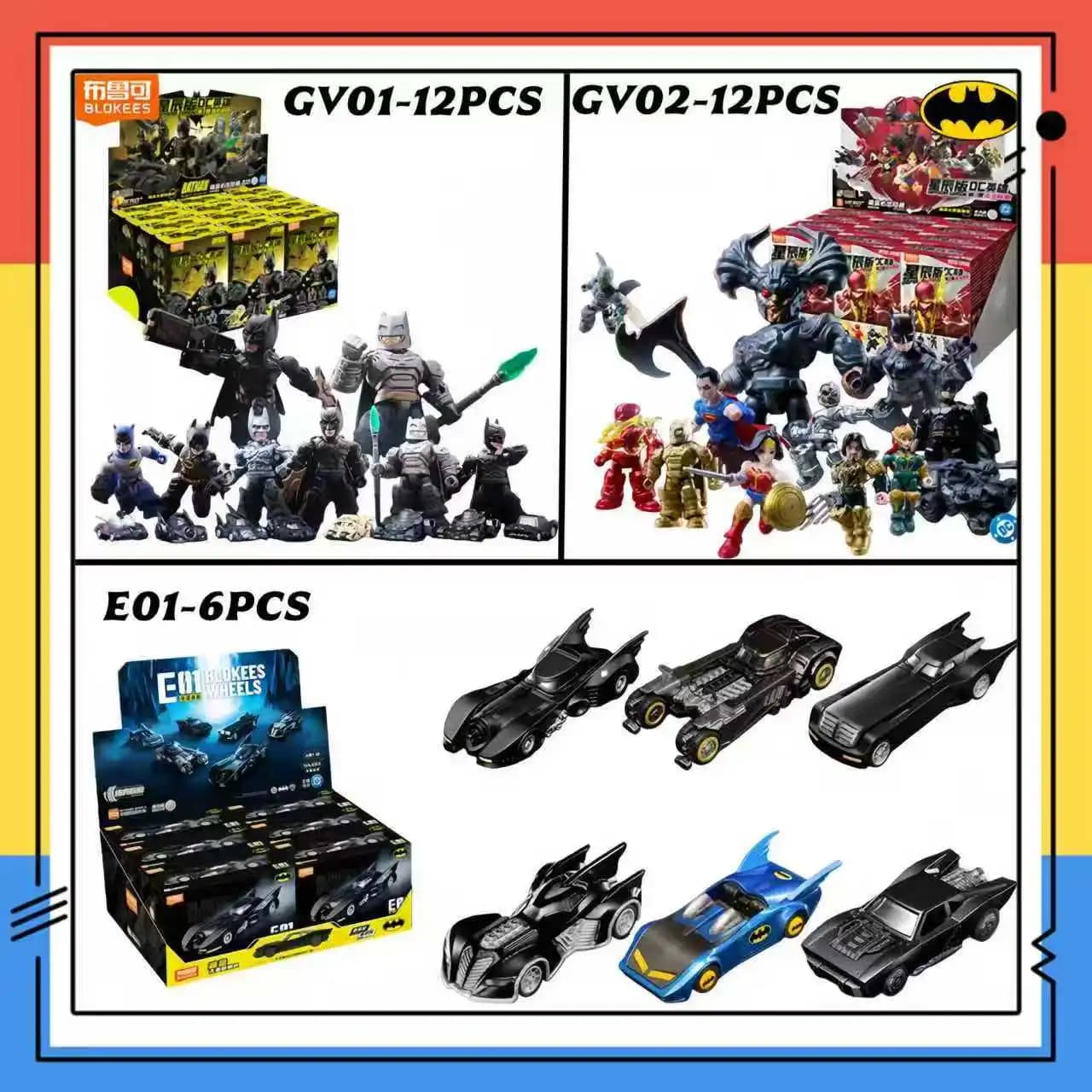 Blokees DC Marvel Hero Batman Star Edition Series Blind Box Toy - Moto di Batman da Collezione - Regalo di Natale Perfetto