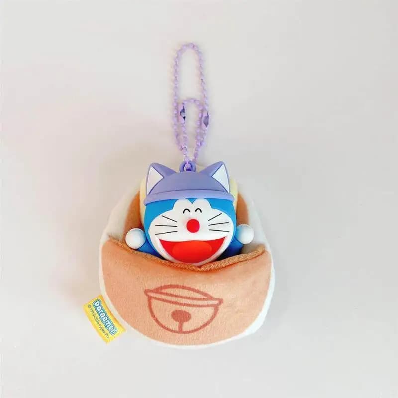 Portachiavi Decorativo a Forma di Sacco a Pelo Tridimensionale di Doraemon, Ciondolo per Zaino, Regalo di Compleanno per Coppie