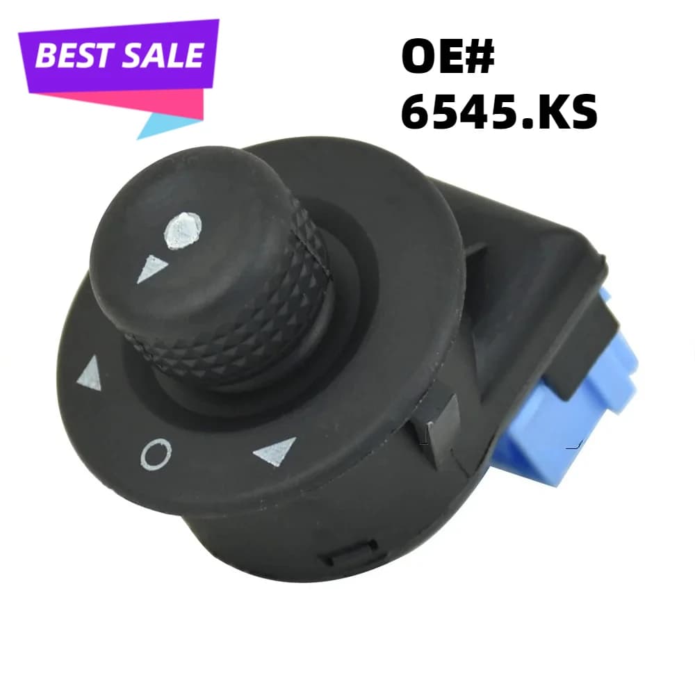6545.KS Per Citroen C2 C3 Xsara Picasso Berlingo Peugeot Partner 1007 Specchietto retrovisore laterale per auto Pulsante interruttore remoto 6545KS