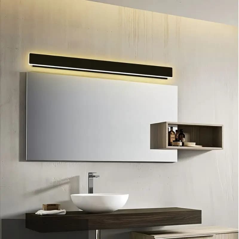 Moderno IP65 impermeabile da parete in acciaio inossidabile semplice bagno diodo luminescente apparecchio di illuminazione design a specchio