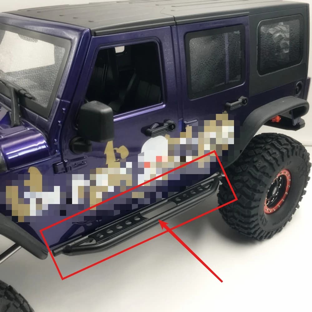RC Offroad Mood Parts custom size for Axial SCX10 Wrangler Style 313 Body Shell Metal Pedal Simulated Footrest Decor Accessories