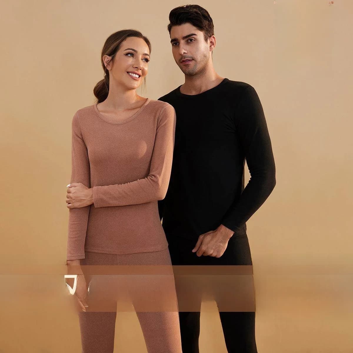 Set of Thermal Intimo Padded in Pile for Men and Women, Winter Clothing in Maniche Lunghe e Pantaloni Lunghi, Finish Brushed, Brand Dervo