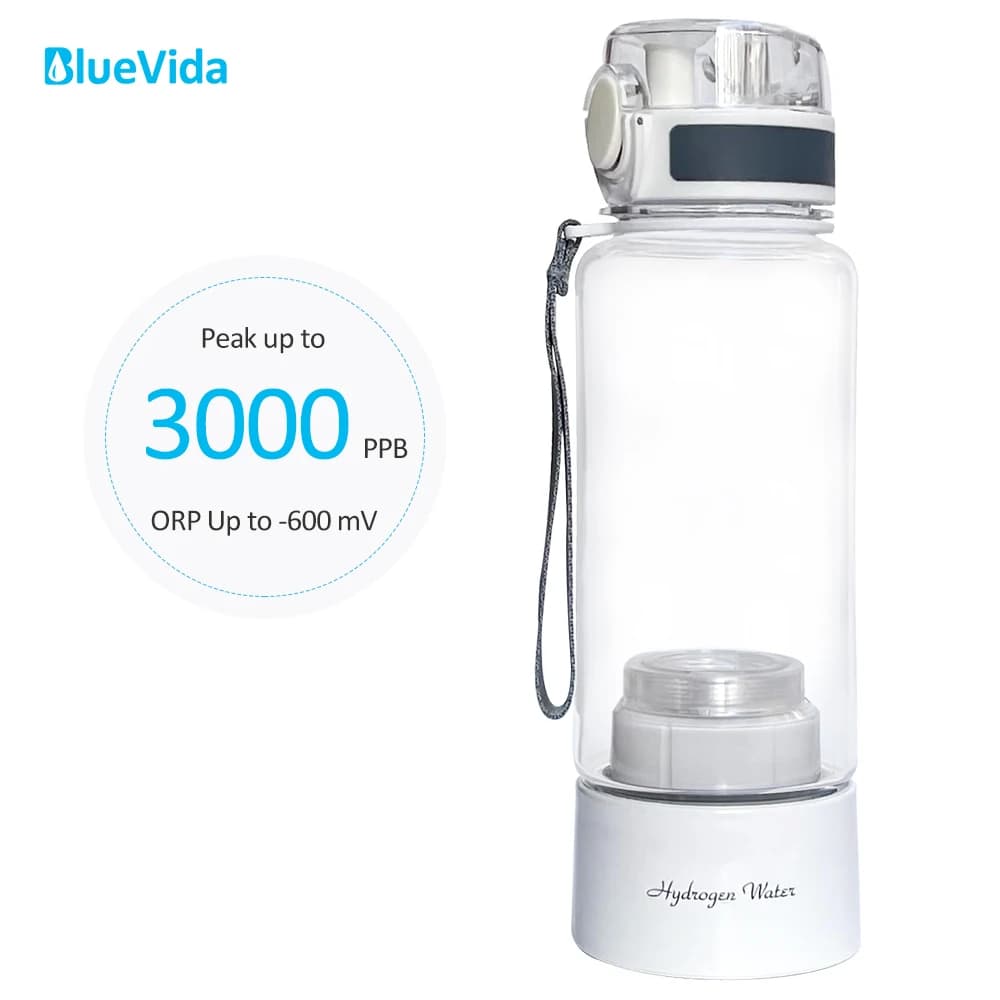 Generatore d'acqua di idrogeno SPE e PEM di nuovo stile sportivo Bluevida, H2 fino a 3000 mAhb e bottiglia d'acqua di idrogeno di grande capacità della batteria