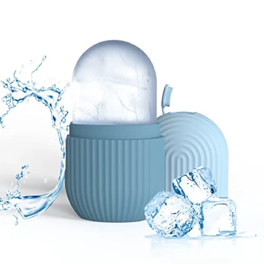 Ice Face Roller, Reusable Silicone Mold Face Massage Eye Facial Beauty Skin Care Tools Apply Ice for Shrink Pores Anti Wrinkle