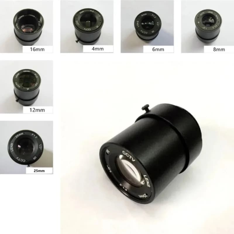2 Pezzi Lenti per Telecamere di Sicurezza Analogiche HD 3MP DIY in Metallo IR CS CCTV 4/6/8/12/16/25mm Visione Notturna per Sorveglianza Domestica