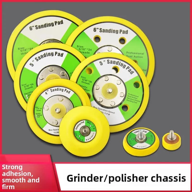 Base per smerigliatrice per lucidatrice 1 pollice 2 pollici 3 pollici 4 pollici 5 pollici 6 pollici Ventosa autoadesiva con base in pile con gancio e anello