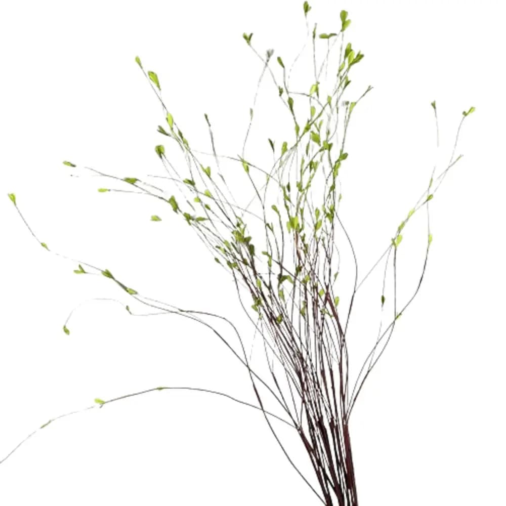 130cm Artificial Willow Branch Lifelike Plastic Simulated Green Leaf Plants Handmade Willow Leaf Vine Office Desktop Decoration