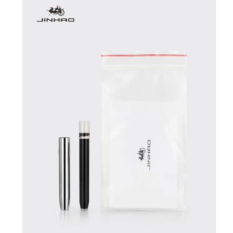Jinhao 10 Metal Fountain Pen Ink with Disposable Ink Protector / 6pcs Ink Sacs (Black Color)