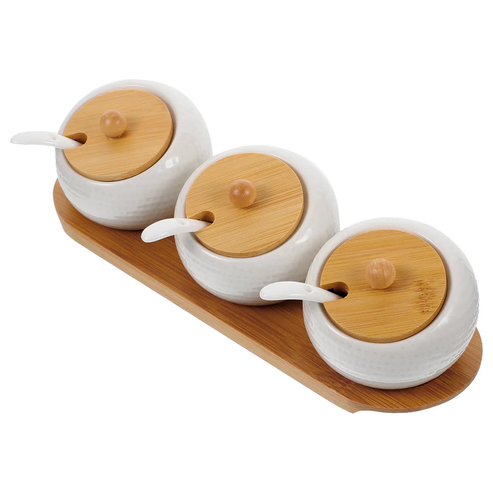 Set di 1 Contenitore in Ceramica per Spezie, Senza Odori, Sicuro per Sale, Pepe e Spezie, Vasetti da Cucina con Coperchi