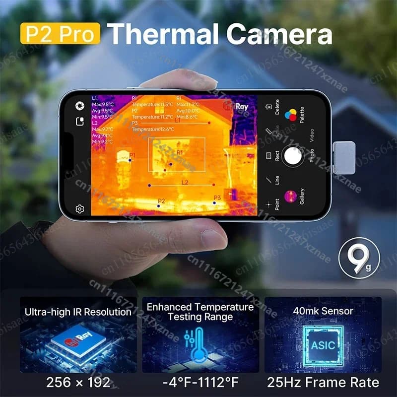 P2 Pro Smartphone Thermal Imager, High Sensitivity, Plug-and-Play for Phone, Fast Shipping