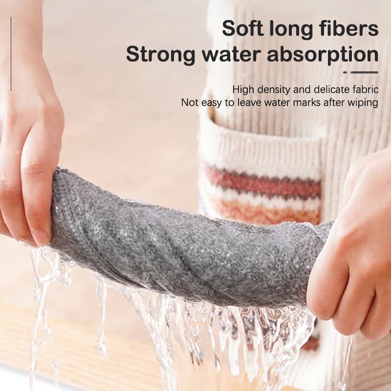 Kitchen Soft Cleaning Towel Charcoal Fibre Cleaning Cloth Dishcloth Absorbent Non-stick Oil Rags Pot Dish Washing Wipe Cloth