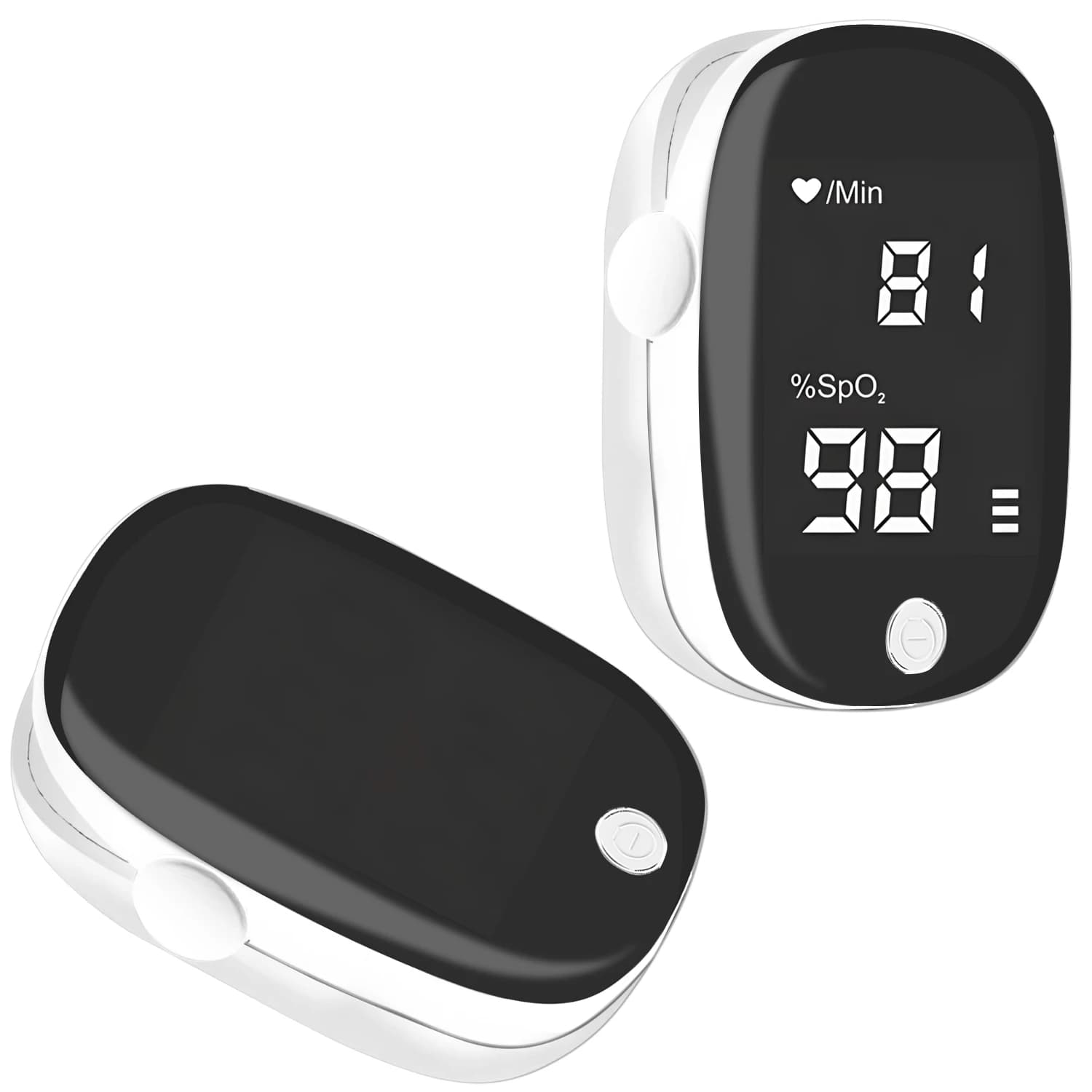Pulsossimetro da Dito, Monitor Portatile per Ossigeno nel Sangue SpO2 con Schermo LED per la Cura Quotidiana della Salute