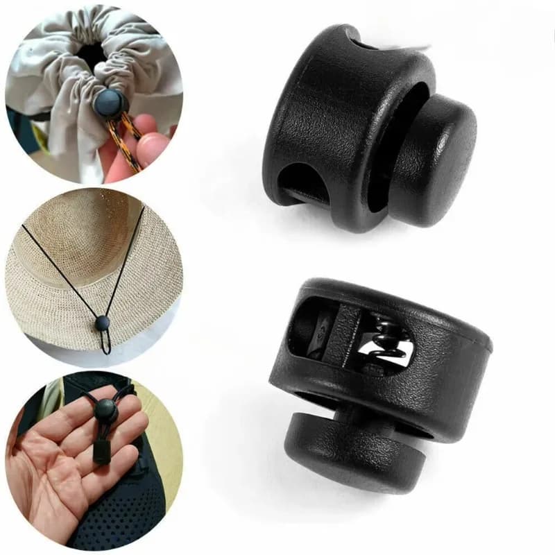 10 pcs Spring Cable Block Corset Clamp Toggle Clip Back Buckle for Backpack Hat Paracord Lace Cordino Accessories for hiking