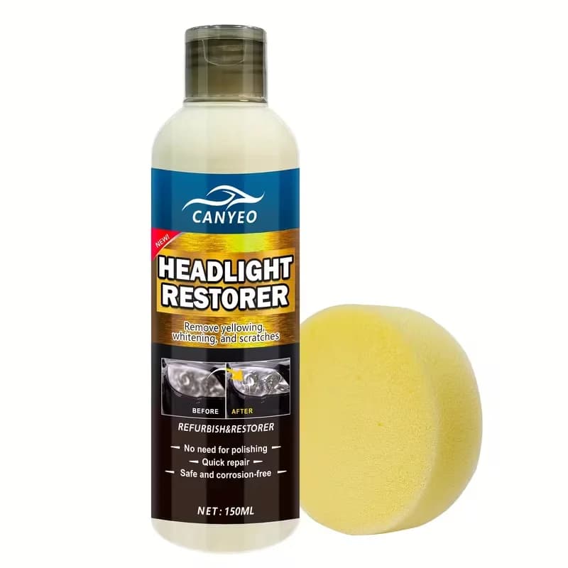Set Professionale per il Ripristino dei Fari Auto Compatibile con Tutti i Modelli, Crema Lucidante e Kit di Strumenti