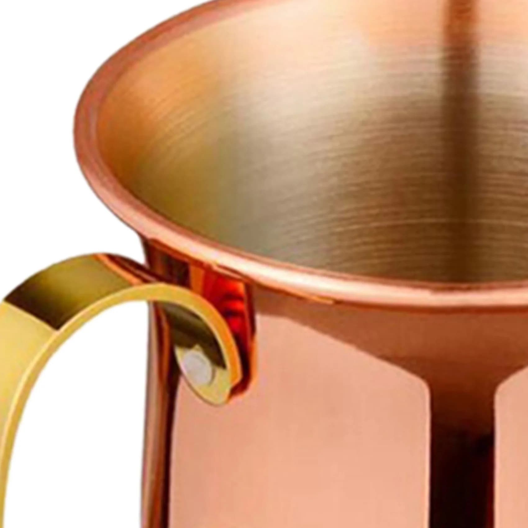 VOFUN-2X Boccale di birra/latte in rame puro, tazza di mulo di Mosca realizzata a mano, mulo di mosca, stoviglie per bicchieri