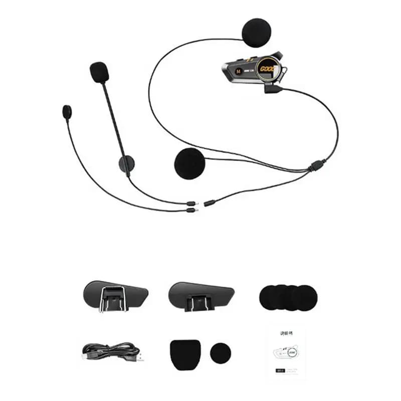 Bluetooth 5.3 Efficientt Headphones for Motorcycle Helmet, Wireless Headphones for Bike, Stereo 3D Handsfree