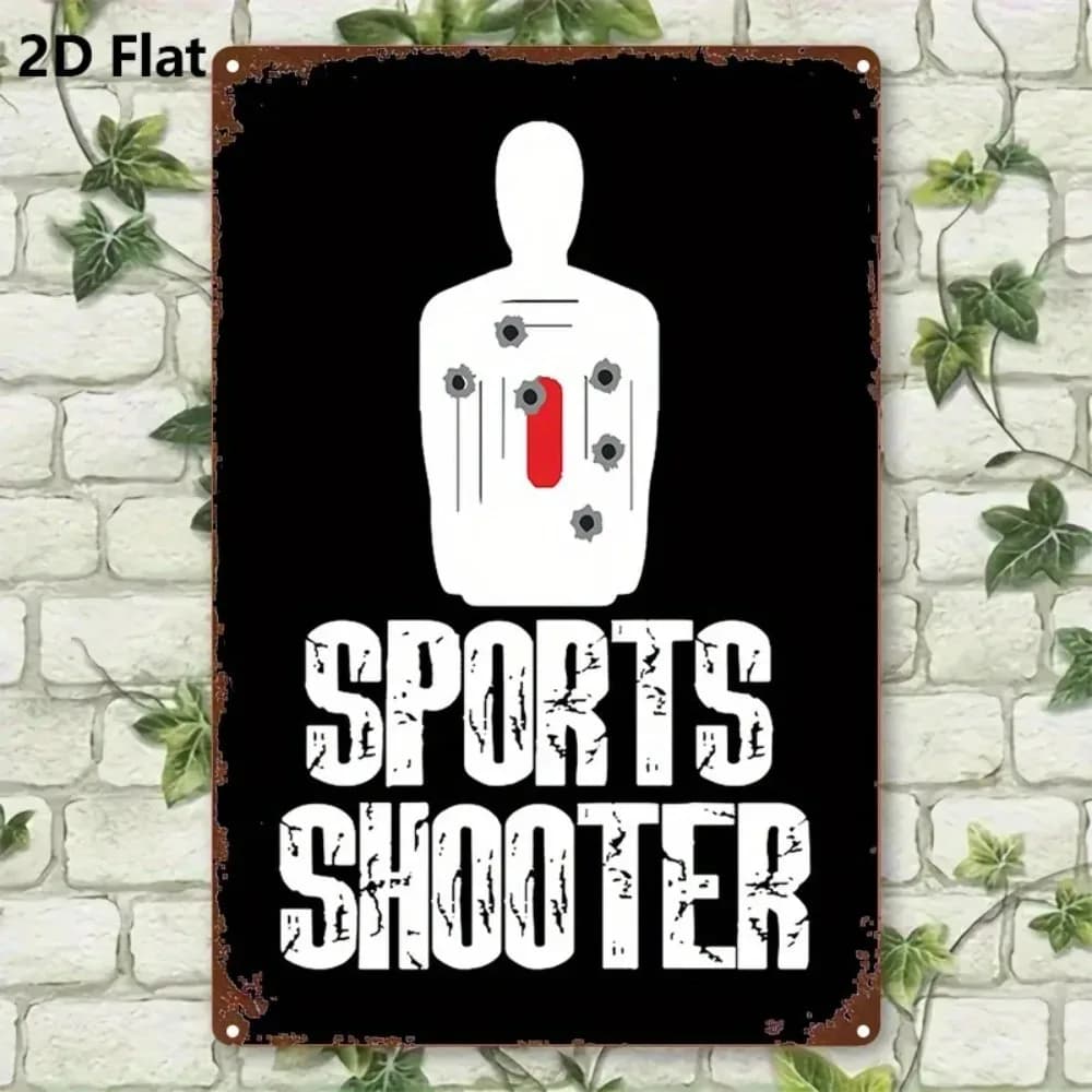 Rustic Shooting Target Aluminum Wall Art 8x12in Waterproof Durable for Outdoor Archery Range Training Decor