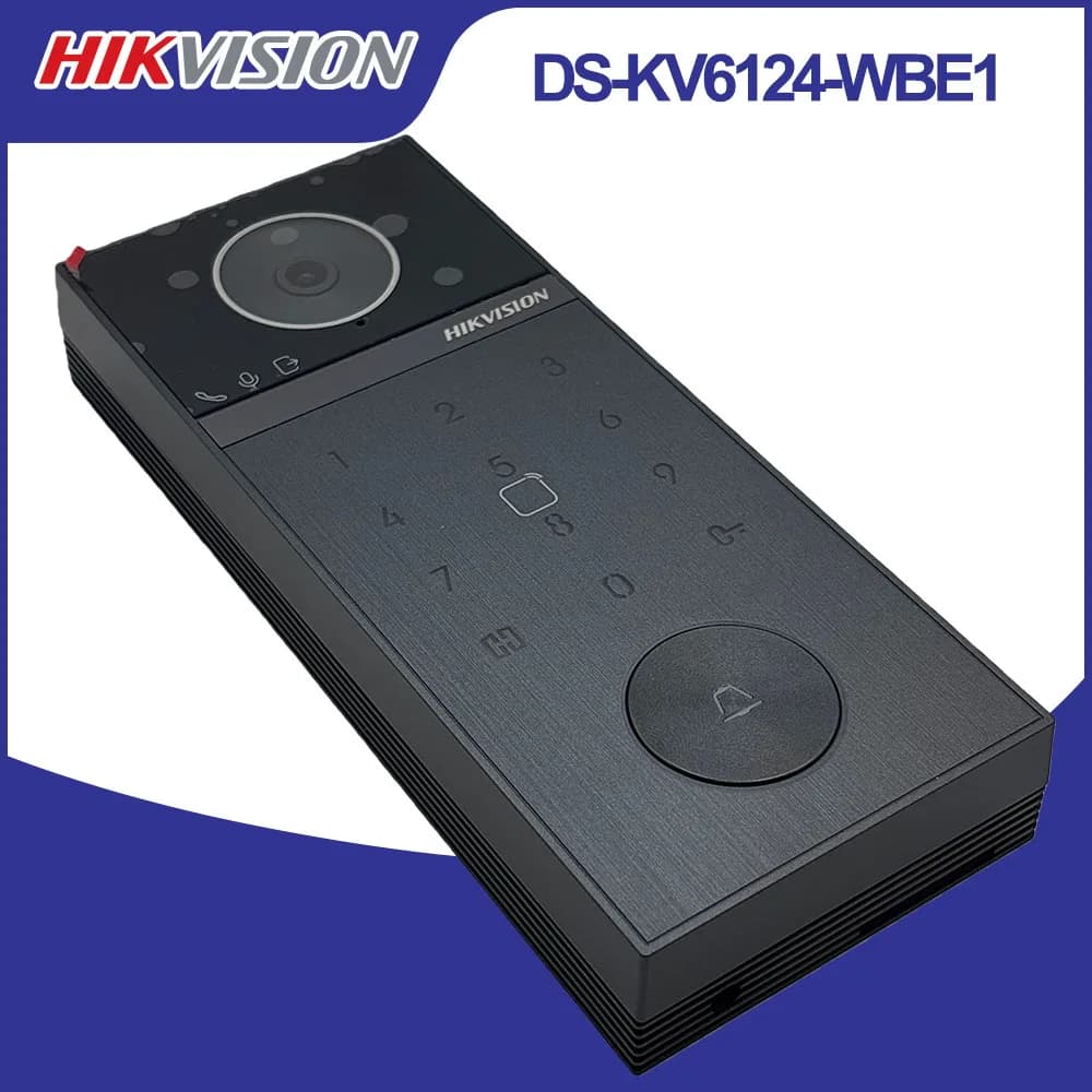 Hikvision DS-KV6124-WBE1 4MP IP Villa Door Station WiFi6 PoE IP65 Waterproof 2 Locks Bluetooth Hik-Connect Smart Video Doorbell