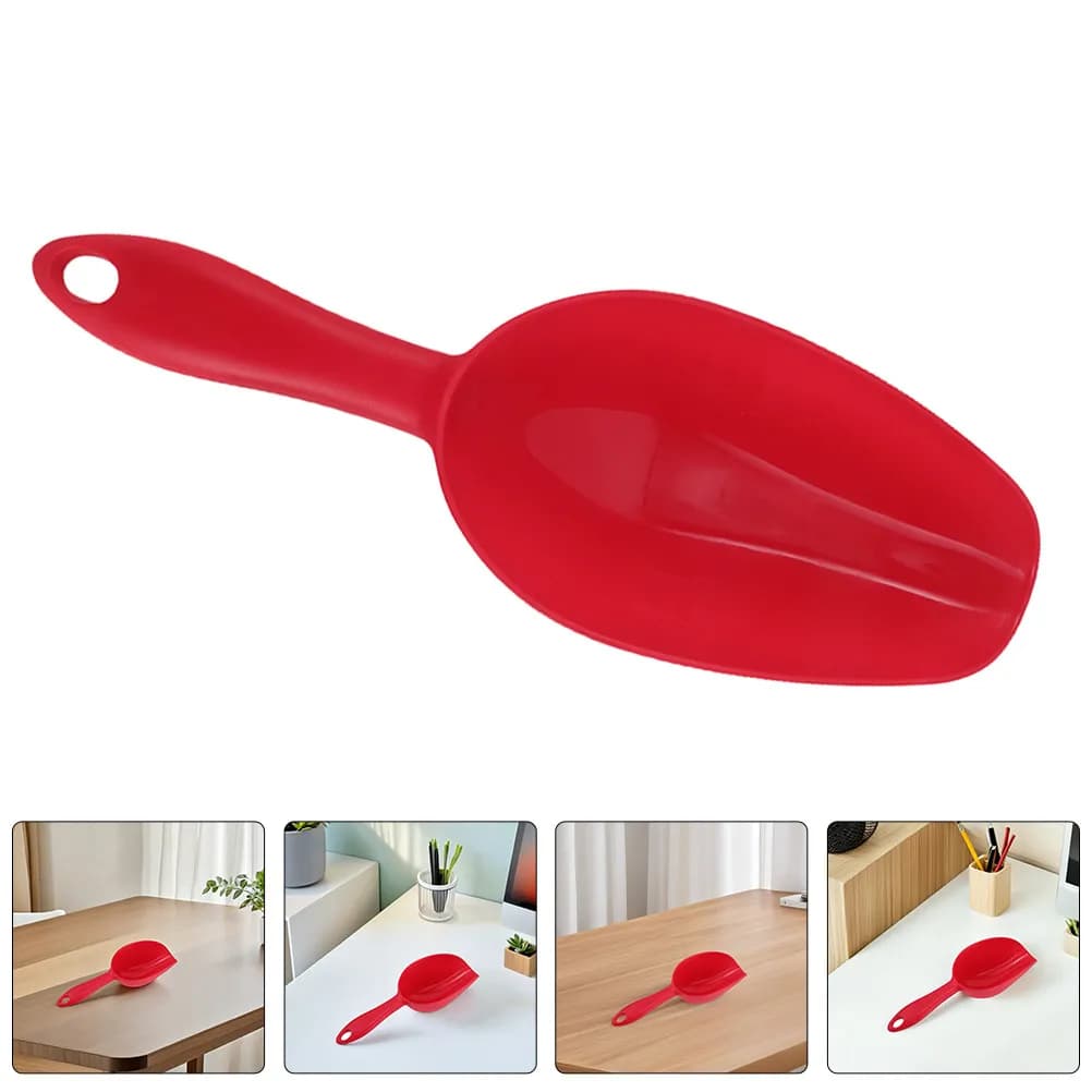 5Pcs Multifunctional Grain Scoop Plastic Ice Cube Mini Sugar Scoop Kitchen Coffee Tea Jar Protein Powder Popcorn Snack Bar Use