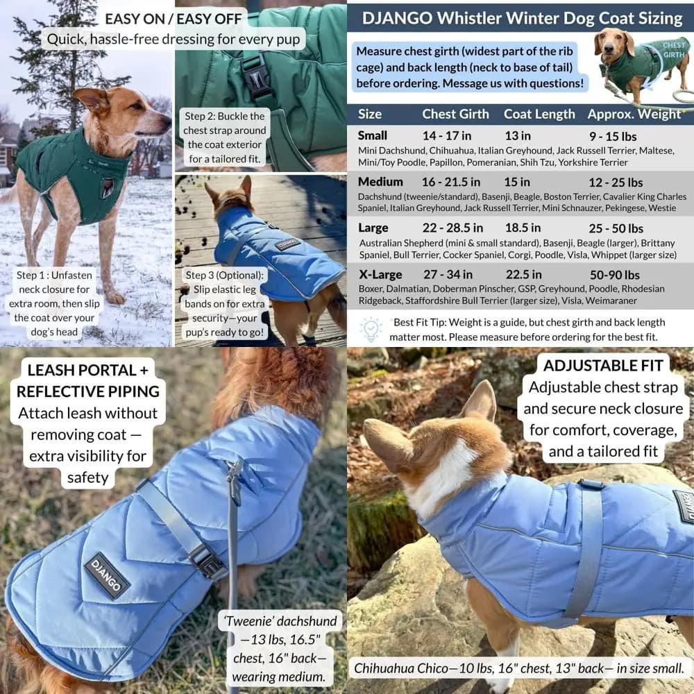 Piumino resistente all'acqua con imbracatura per cani di piccola taglia, ideale per l'inverno e il freddo