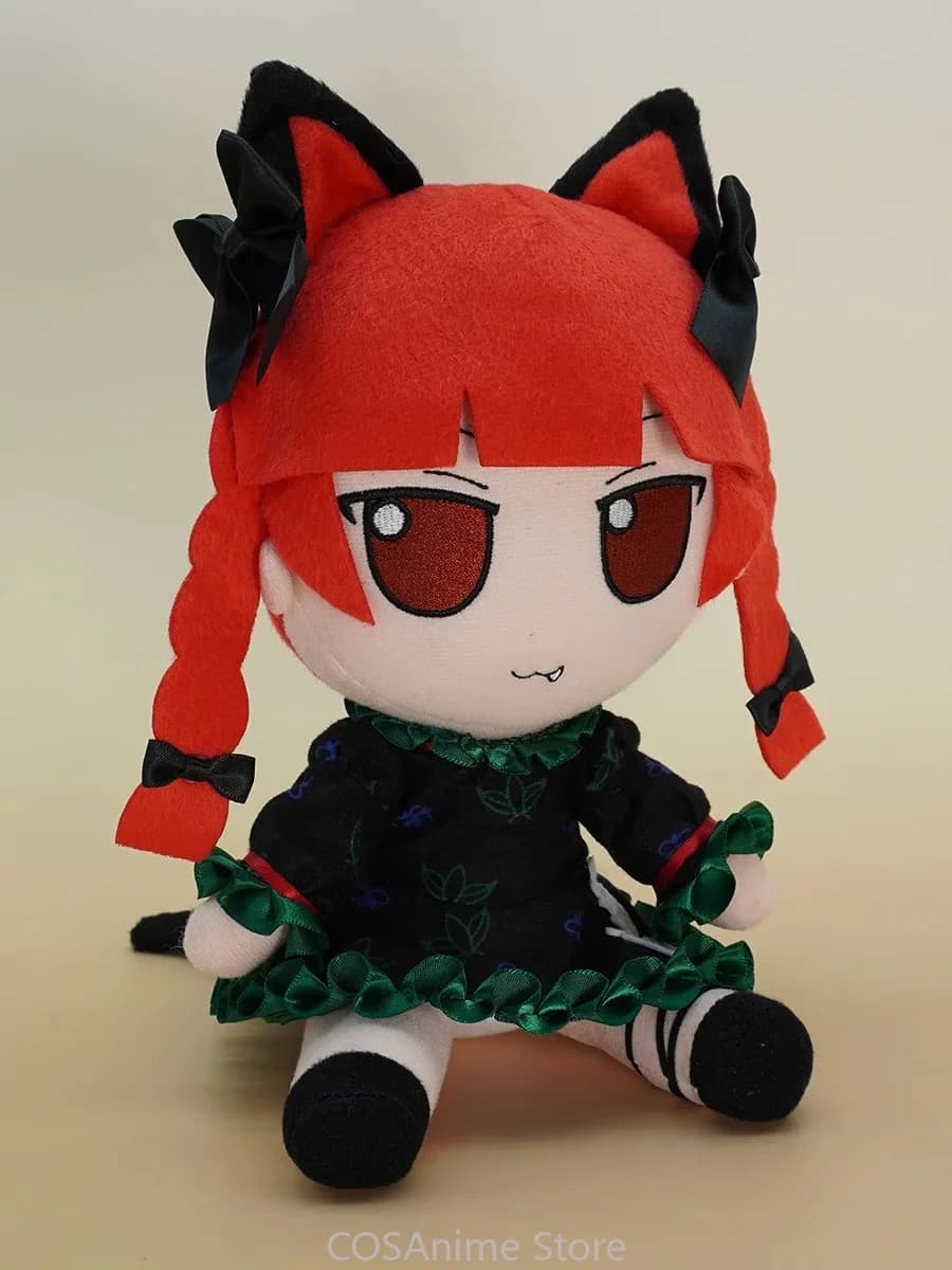 Kaenbyou Rin Touhou Project Fumo 20cm Anime Cosplay Sitting Figure Model Pillow Plushie Cartoon Mascot Fans Xmas Gift