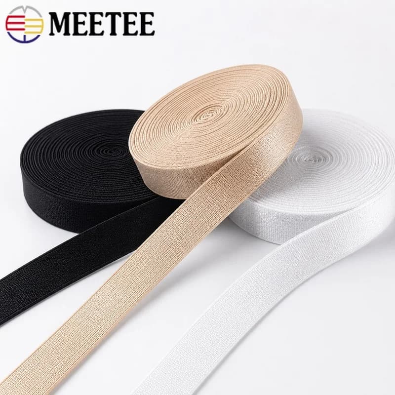 10/20M 6-30mm Nylon Elastic Band Soft Stretch Tape for Bra Straps Underwear Waistbands Garment Sewing Lingerie DIY Accessories