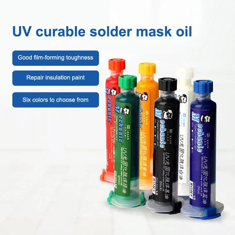 Prevent Corrosive Arcing 6 Colors Oil UV Photosensitive Solder Mask Ink BGA PCB Motherboard Paint