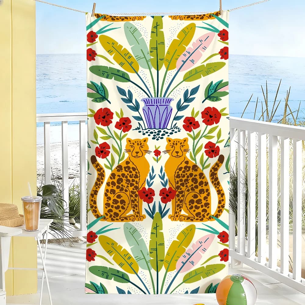Asciugamano stile tigre, morbido, ideale per piscina, viaggi, palestra, doccia, campeggio, sport, ad asciugatura rapida, grande, per la spiaggia.