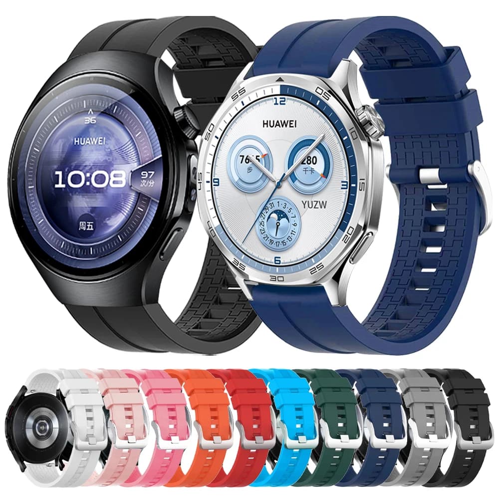 20mm 22mm cinturino in silicone per HUAWEI WATCH 5 46mm 4 pro GT 5 Pro GT 5 4 3 2 46mm cinturino sportivo per Garmin Venu 3 2 Sostituisci il braccialetto